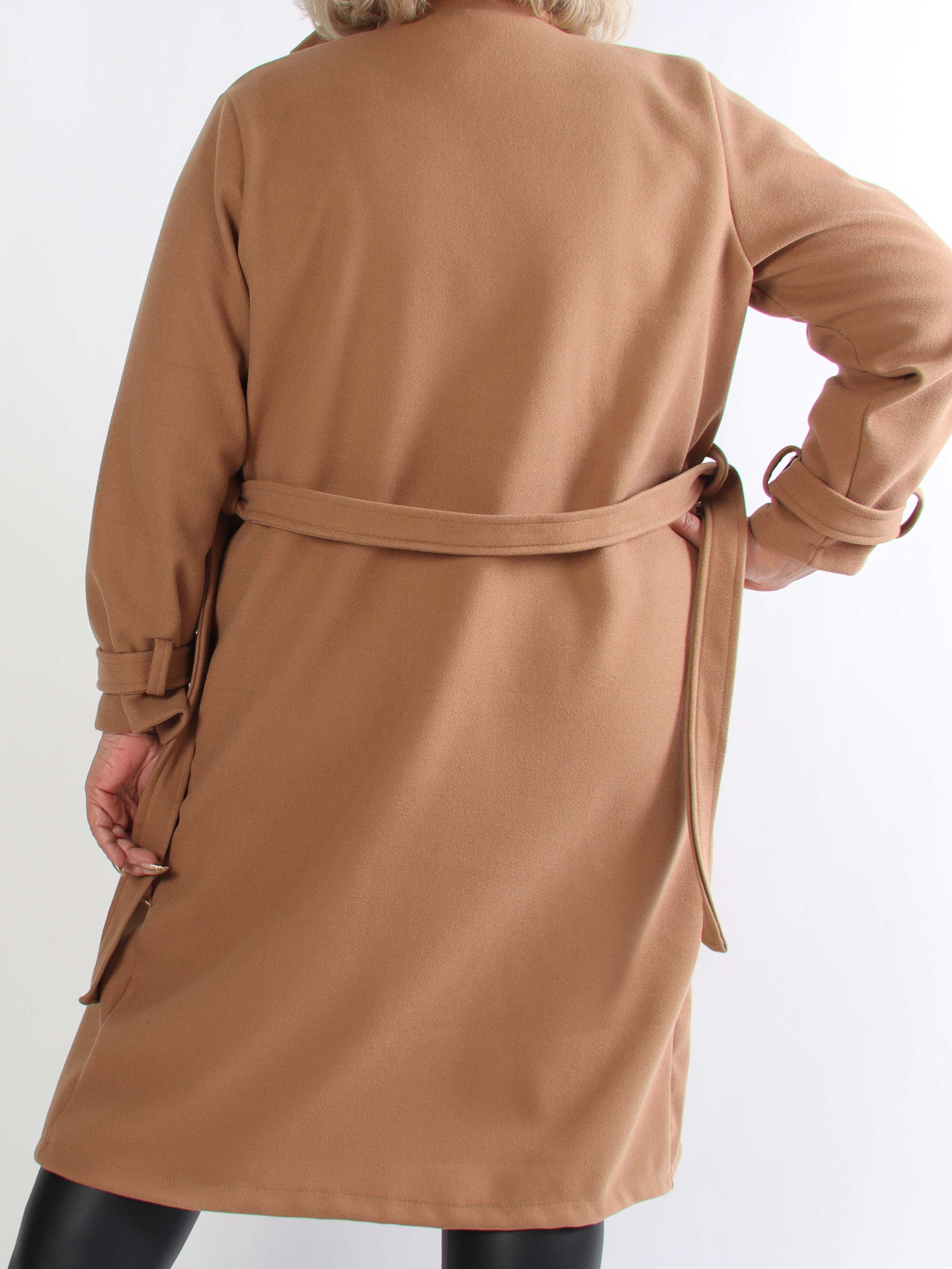 Sharpay Coat - Plus size trenchcoat med knytband